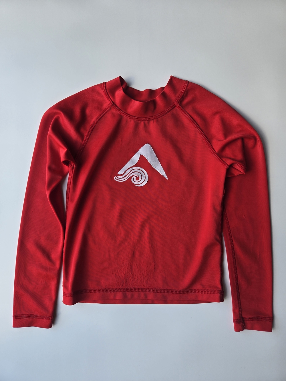 Kanu Surf Kids Red Rashguard with White Logo